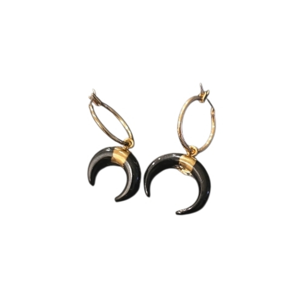 Different Sizes Crescent Dangle Hoops Mini Trendy Boho Gypsy Moon